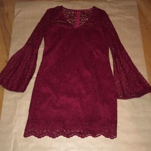 WHBM bell sleeve lace dress